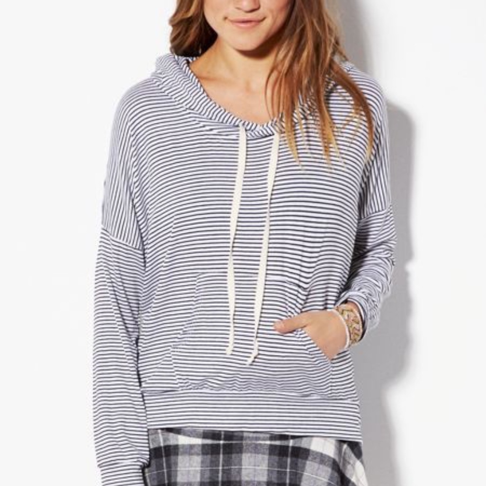 DON'T ASK WHY Striped Hoodie